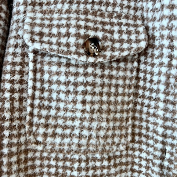 Forever 21 Brown and Cream Houndstooth Coat - Picture 4 of 6